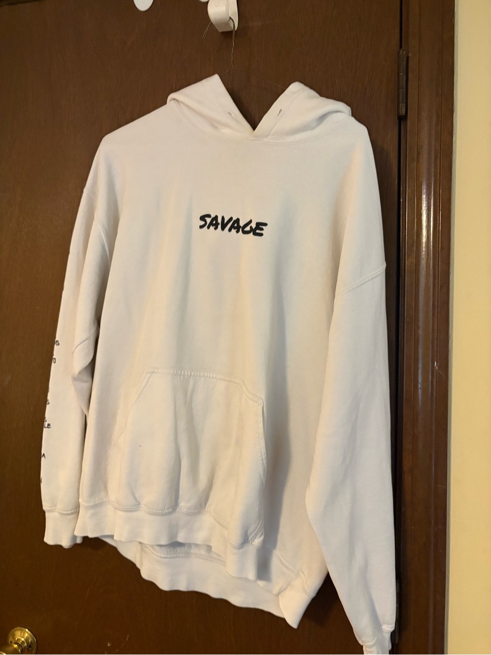 Young & Reckless White "SAVAGE" Pullover Hoodie